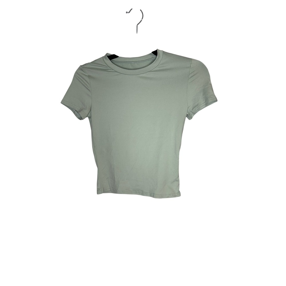SHEIN Basic Crew Neck T Shirt Light Green Short‎ Sleeve Casual Top XS